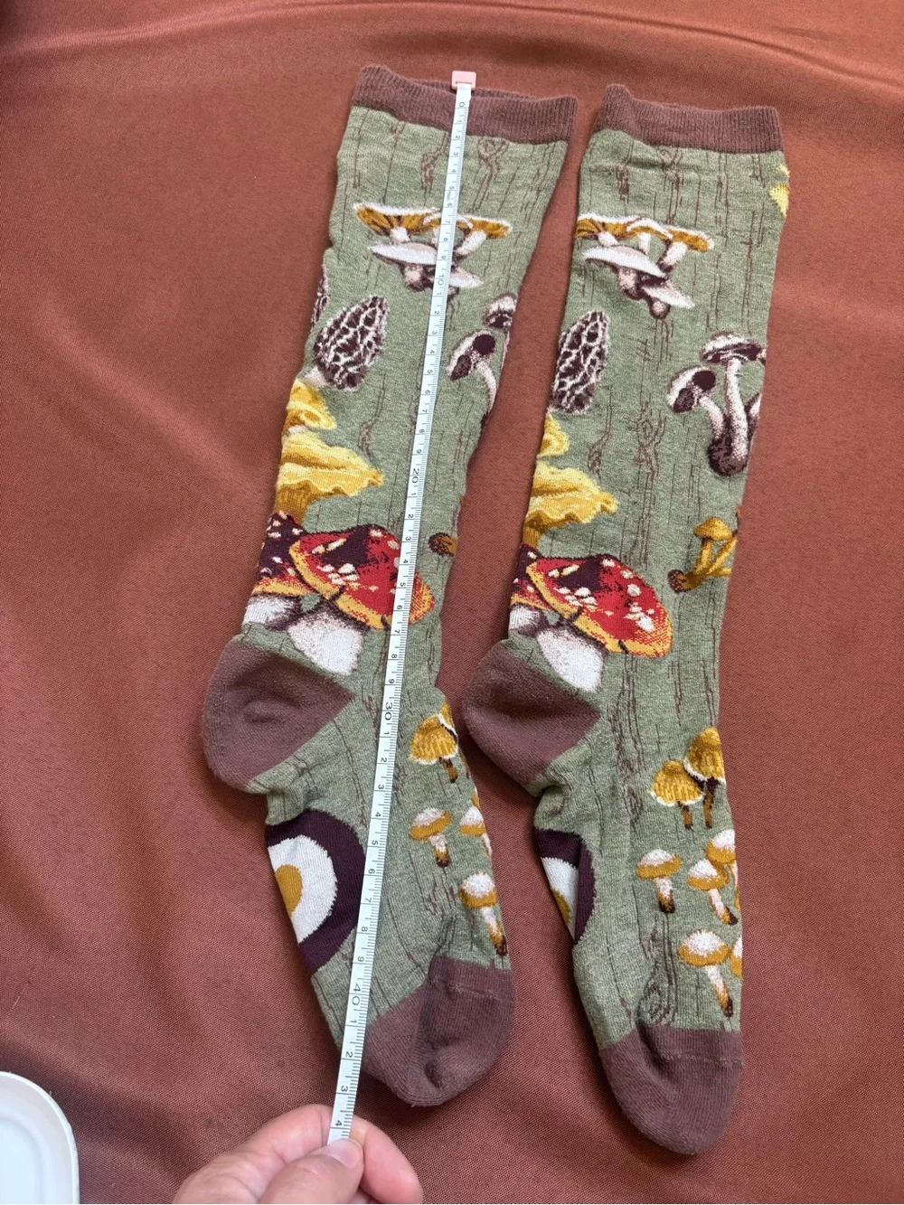 Adult Mushroom Print unisex Socks - Green